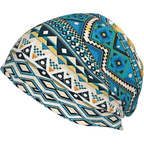 Fashion Native American Theme Beanie Hat Soft Sleep Cap Slouchy Knitted Hat Headwear Gift for Men Women