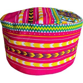 DA'IKI African Dashiki Kufi Hat Africa Kente Pattern Kofi Hat Afrikan Cap