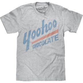 Tee Luv Men's Retro Yoo-hoo Logo T-Shirt - Faded Yoo Hoo Chocolate Shirt