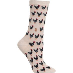 HOTSOX Womens Chicken And Egg Socks 1 Pair, Shoe Size: 9-11
