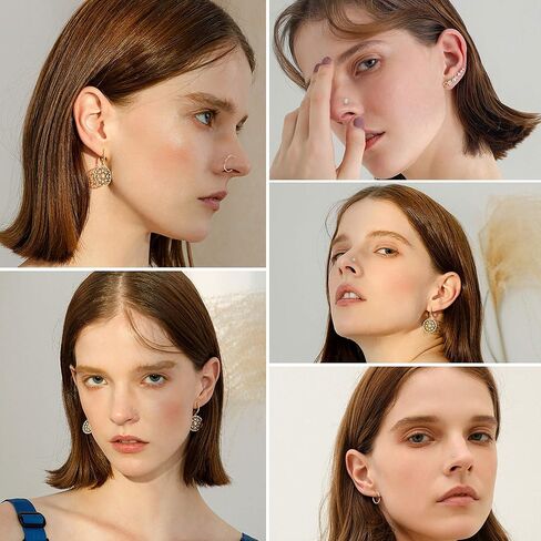 15 قطعة 20 جرام من حلقات الأنف الجراحية من الفولاذ من Magitaco 15 قطعة 20 جرام حلقات الأنف الدائرية على شكل حرف L مسامير الأنف ثقب الأنف دبابيس الأنف للنساء والرجال in Kuwait