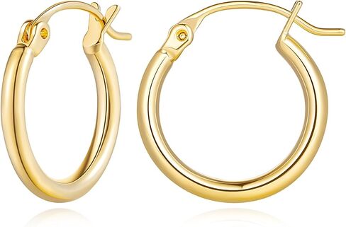 14K Gold Hoop Earrings, Huggie Hoop Earrings for Women, Mothers Day Valentines Anniversary Birthday Gifts for Wife, Jewelry Gift for Women Mom Girlfriend Girls Her Women Teen Girl Jewelry in Saudi Arabia