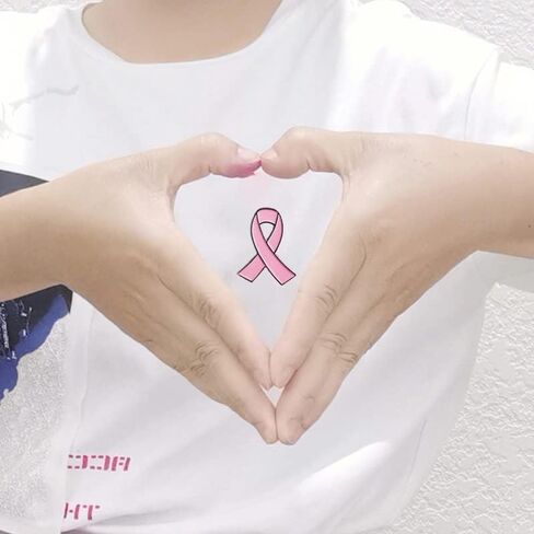 دبابيس شريطية بلون بينك للتوعية بسرطان الثدي من 50 قطعة، دبابيس مطلية بالمينا، بروش الامل، من الحديد، بدون احجار كريمة in Kuwait