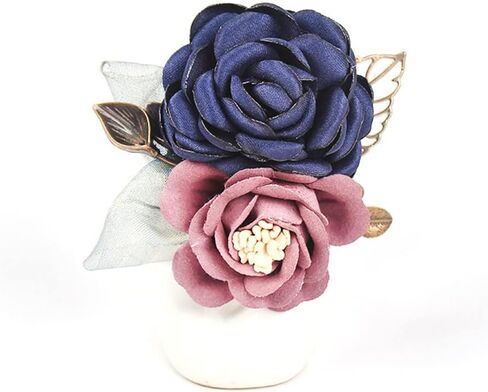 Chamvino Women's fabric flower brooch fashion coat brooch brooch hairpin head flower dual purpose (Multi-color optional) in Saudi Arabia