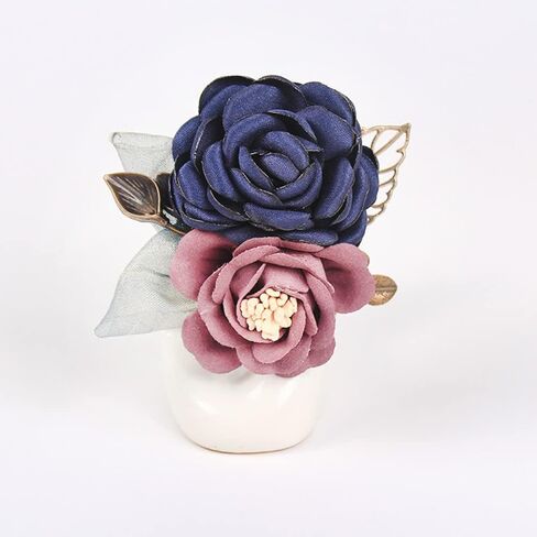 Chamvino Women's fabric flower brooch fashion coat brooch brooch hairpin head flower dual purpose (Multi-color optional) in Saudi Arabia