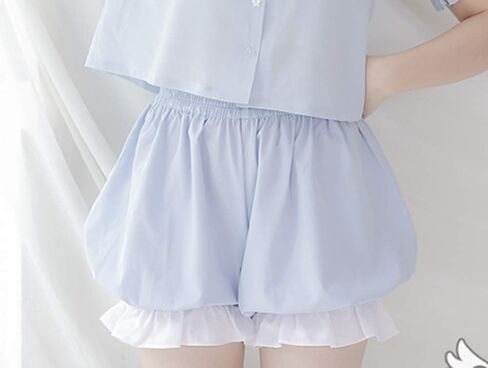 CRB Fashion Lolita Maid Ruffle Shorts For Womens Teens Teenagers 100% Cotton Pants Bloomers in Kuwait