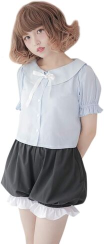 CRB Fashion Lolita Maid Ruffle Shorts For Womens Teens Teenagers 100% Cotton Pants Bloomers in Kuwait
