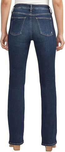 Silver Jeans Co. Women's Infinite Fit Mid Rise Bootcut Jeans, Dark Wash INF487, Large/33" Inseam in Saudi Arabia