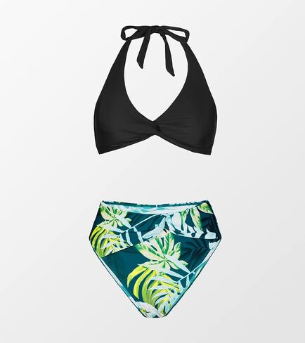 CUPSHE Swimsuit Bikini Set for Women Bathing Suit Twist Adjustable Straps Hipster High Cut Mid Rise in Saudi Arabia