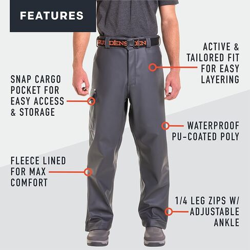 Grundéns Men's Neptune Thermo Pant | Durable Waterproof Protection Pant for Fishing, Rain Gear, Stretchy and Adjustable in Kuwait