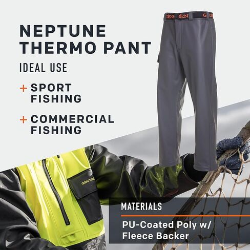 Grundéns Men's Neptune Thermo Pant | Durable Waterproof Protection Pant for Fishing, Rain Gear, Stretchy and Adjustable in Kuwait