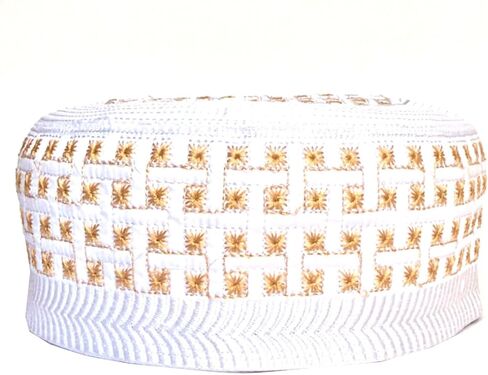 Kufi Men's Unisex Skull Cap Women's Designer Solid Hat with Hand Embroidery Kufi Caps Knitted Beanie Summer Headwear in Saudi Arabia