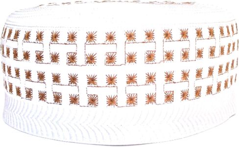 Kufi Men's Unisex Skull Cap Women's Designer Solid Hat with Hand Embroidery Kufi Caps Knitted Beanie Summer Headwear in Saudi Arabia