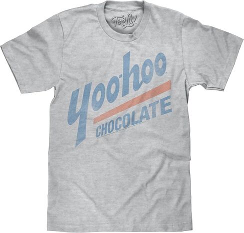 Tee Luv Men's Retro Yoo-hoo Logo T-Shirt - Faded Yoo Hoo Chocolate Shirt in Saudi Arabia