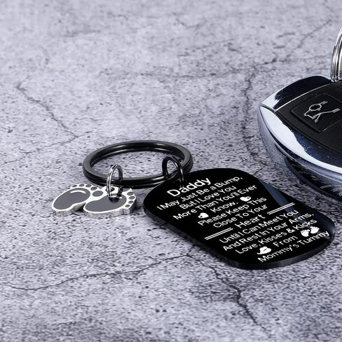New Dad to Be Gifts, Gifts for First Fathers Day from Baby Boy Girl Fathers Day from Wife for Husband, Pregnancy Announcements New Dad Keychain Soon to Be Dad Gift Birthday Christmas New Daddy Gift, in Kuwait