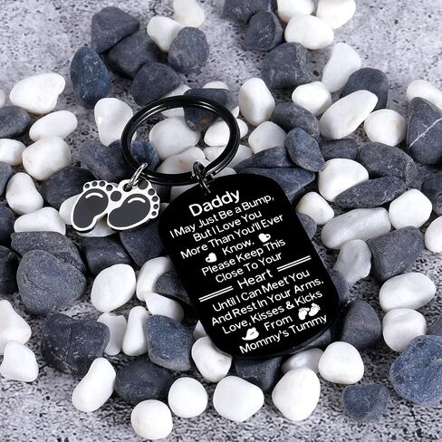 New Dad to Be Gifts, Gifts for First Fathers Day from Baby Boy Girl Fathers Day from Wife for Husband, Pregnancy Announcements New Dad Keychain Soon to Be Dad Gift Birthday Christmas New Daddy Gift, in Kuwait