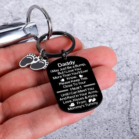 New Dad to Be Gifts, Gifts for First Fathers Day from Baby Boy Girl Fathers Day from Wife for Husband, Pregnancy Announcements New Dad Keychain Soon to Be Dad Gift Birthday Christmas New Daddy Gift, in Kuwait