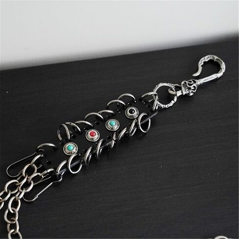 بينكبين سلسلة للبنطلونات والبنطلونات والحزام، سلسلة محفظة، سلسلة هيب هوب بانك جينز، سلسلة مفاتيح، اكسسوارات قوطية للنساء والرجال in Kuwait