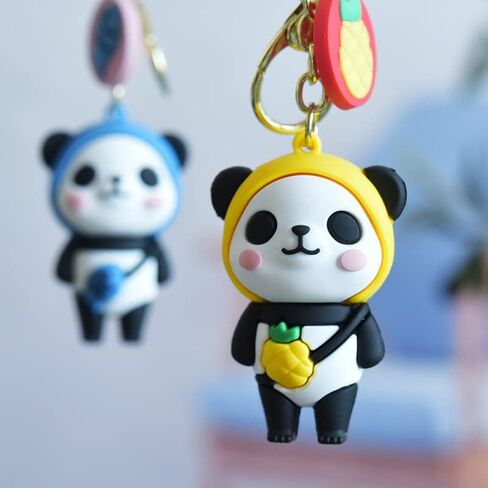 باينكس سلسلة مفاتيح رائعة بتصميم باندا كاواي، سلاسل مفاتيح بتصميم باندا لطيف، سلاسل مفاتيح للسيارة تصلح كهدية للمحفظة in Kuwait