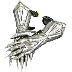 L M Handicrafts Medieval Gauntlet gloves pair knight Crusader Armor Steel Gauntlet Gloves LARP Wearable Fully Functional For Haloween