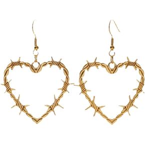 Barbed Wire Earrings Heart Earrings for Women Thorn Heart Ear Ring Ear Studs for Girls Ear Jewelry Summer Gift