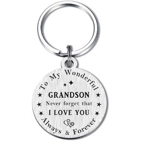 To My Grandson Keychain, Grandson Graduation Gifts, Grandson Gifts from Grandma, Best Grandson Gifts Ideas