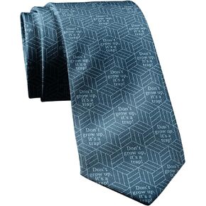 Crazy Dog T-Shirts Don't Grow Up Its A Trap Necktie Funny Neckties for Men Wedding Novelty Ties for Men