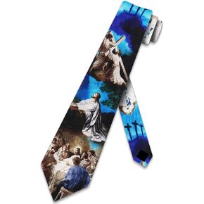Religious Ties Mens Biblical Scene Necktie Cross Tie Christian Neckties