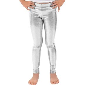 Girl's Leggings Metallic Mystique Leggings 80s Outfit for Girls neon Glitter Sequin Pants Glitter Tights