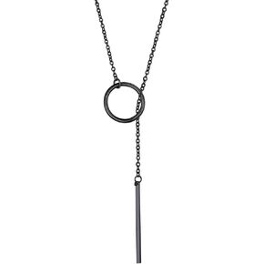 قلادة GOLDCHIC JEWELRY Dainty Y للنساء، قلادة الوهق ذات طبقات ذهبية، شريط طويل حلقي على شكل حرف Y / قفل / جلجلة / نجمة / سلسلة وردية هدايا شخصية بسيطة للنساء والفتيات