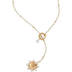 Alex and Ani AA765023G,Sun Lariat Adjustable Necklace,14K Gold Plated over .925 Sterling Silver,Gold, Necklaces