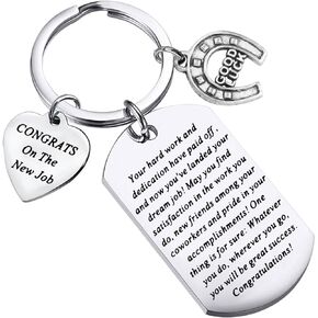 WSNANG New Job Gift Congratulations On Your New Job Keychain Gift Coworker Leaving Gift Job Promotion Gift