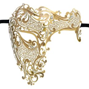 Coddsmz Masquerade Mask for Men Venetian Mask Shiny Laser Cut Metal Rhinestone Mask for Mardi Gras Ball Party in Saudi Arabia