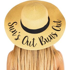 Funky Junque Women's Sun Hat Embroidered Sayings