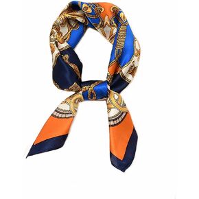Square 100% Silk Scarves - 21" x 21" - Digital Printed Neckerchief Lightweight Scarf