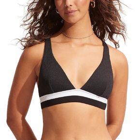 Seafolly Women's Standard Bralette Bikini Top Swimsuit with Clip Back