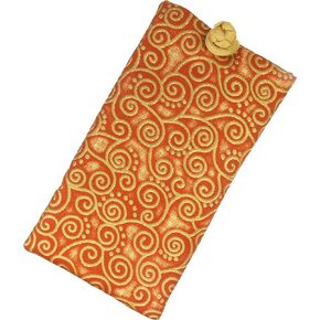 Soft Eyeglass Case (Sunglasses Pouch), Knot and Loop Closure, Cotton and Silk