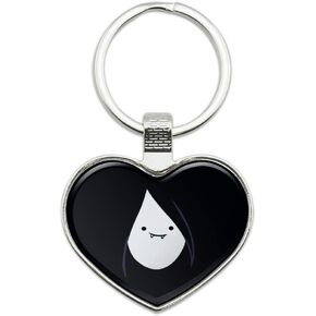 Adventure Time Marceline Head Keychain Heart Love Metal Key Chain Ring