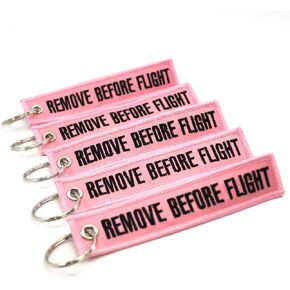 Rotary13B1 - Remove Before Flight Key Chain - 5pcs - Pink