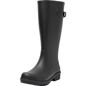 FitFlop Women's WonderWelly Tall Rain Boots All Black 10