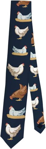 Chicken Owner Gifts Mens Chicken Tie Chicken Lover Gifts Chicken Related Gifts Pet Chicken Necktie in Saudi Arabia