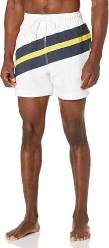 Brooks Brothers Men's Standard Diagonal Nautical Stripe Swim Trunks in Saudi Arabia