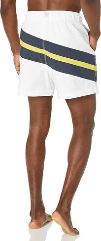 Brooks Brothers Men's Standard Diagonal Nautical Stripe Swim Trunks in Saudi Arabia