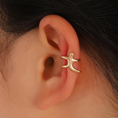 Ear Cuff Earrings for Women Trendy Chunky Ear Cuff Clip On Earrings Non Piercing Gold Cartilage Earrings Conch Earring Cuff for Teen Girls Jewelry Gifts in Kuwait