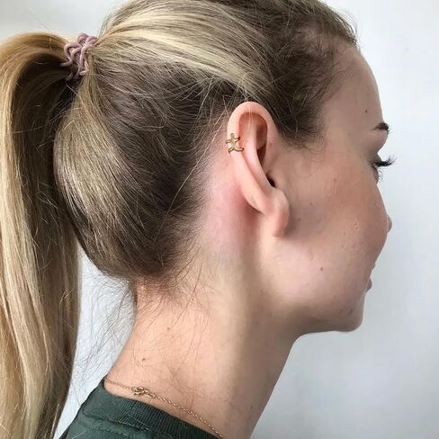 Ear Cuff Earrings for Women Trendy Chunky Ear Cuff Clip On Earrings Non Piercing Gold Cartilage Earrings Conch Earring Cuff for Teen Girls Jewelry Gifts in Kuwait