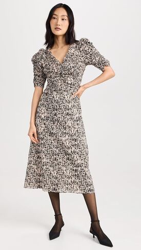 Sea Women's Gia Print Ruched Midi Dress in Saudi Arabia