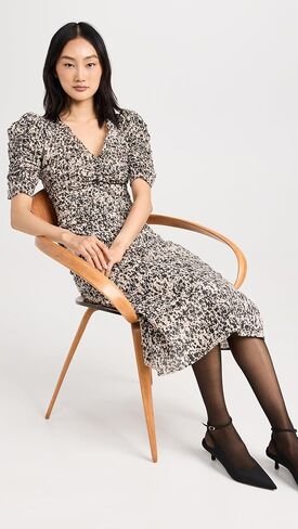 Sea Women's Gia Print Ruched Midi Dress in Saudi Arabia