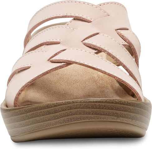Eastland Women's Poppy Slide Sandal, Peach, 10 in Saudi Arabia