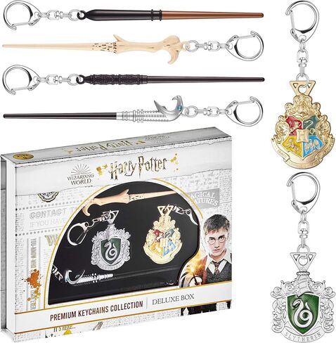 بي.ام.اي مجموعة سلاسل مفاتيح هاري بوتر مكونة من 6 قطع - تتضمن اللورد فولدمورت وسيفيروس سناب وعصا لوسيوس مالفوي وغيرها - هدايا هاري بوتر وميرش واكسسوارات وهدايا الحفلات من بي ام اي، ذهبي، مجموعة من 6 in Kuwait