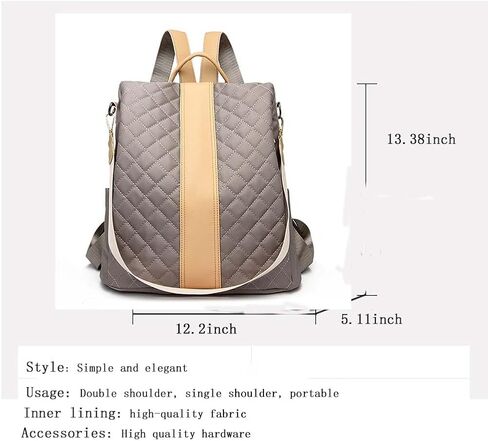 Backpack for women, anti-theft travel backpack for women, Oxford cloth, casual one shoulder dual purpose backpack in Saudi Arabia